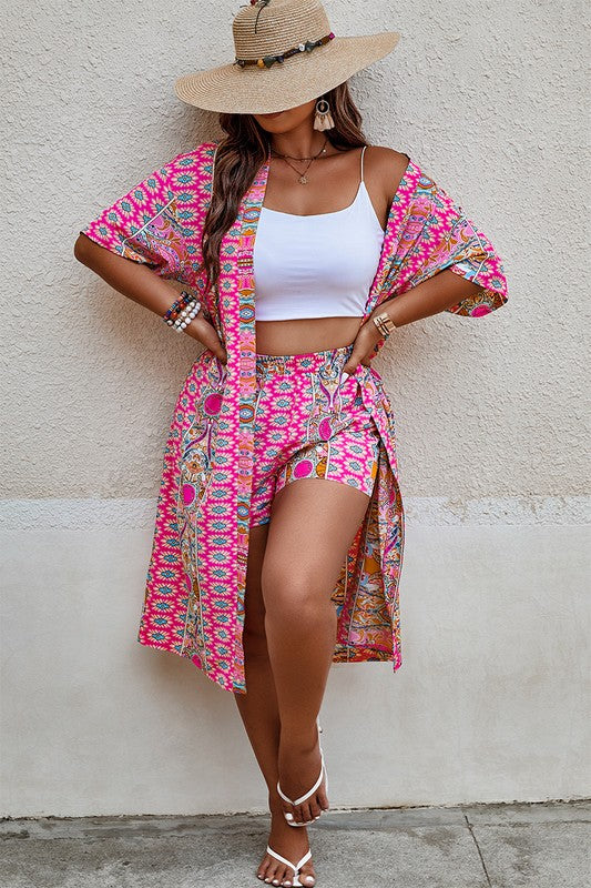 Summer Glow Boho Two-Piece Short Set