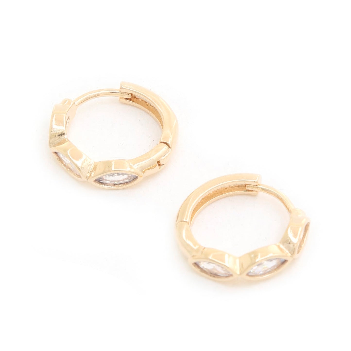Marquise Dipped Huggie Earring