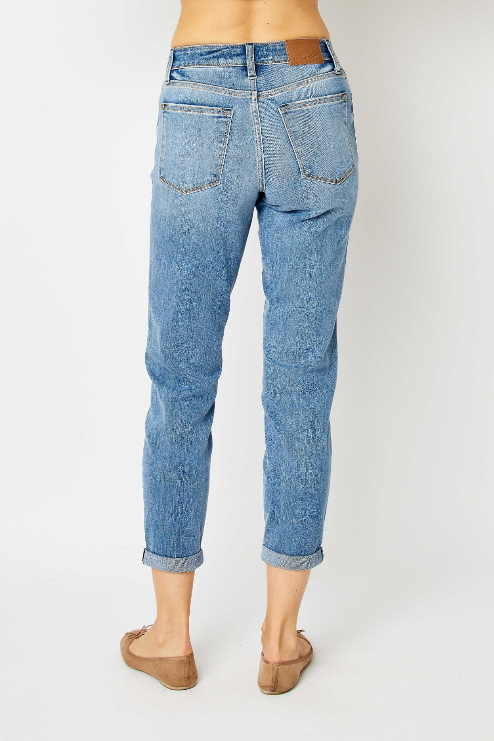 Judy Blue Full Cuffed Low Waist Slim Jeans